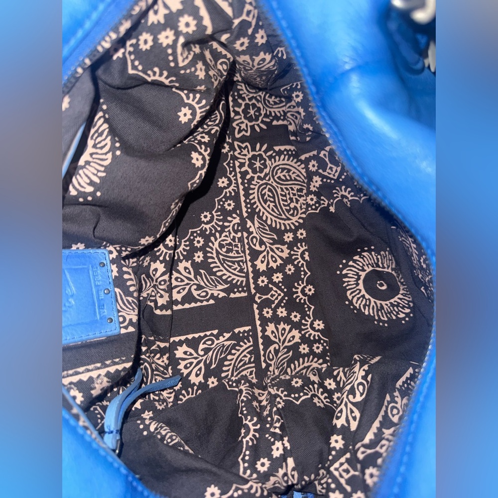 We The Free Emerson Leather Tote Bag - Sapphire Blue Free People - Picture 9 of 10